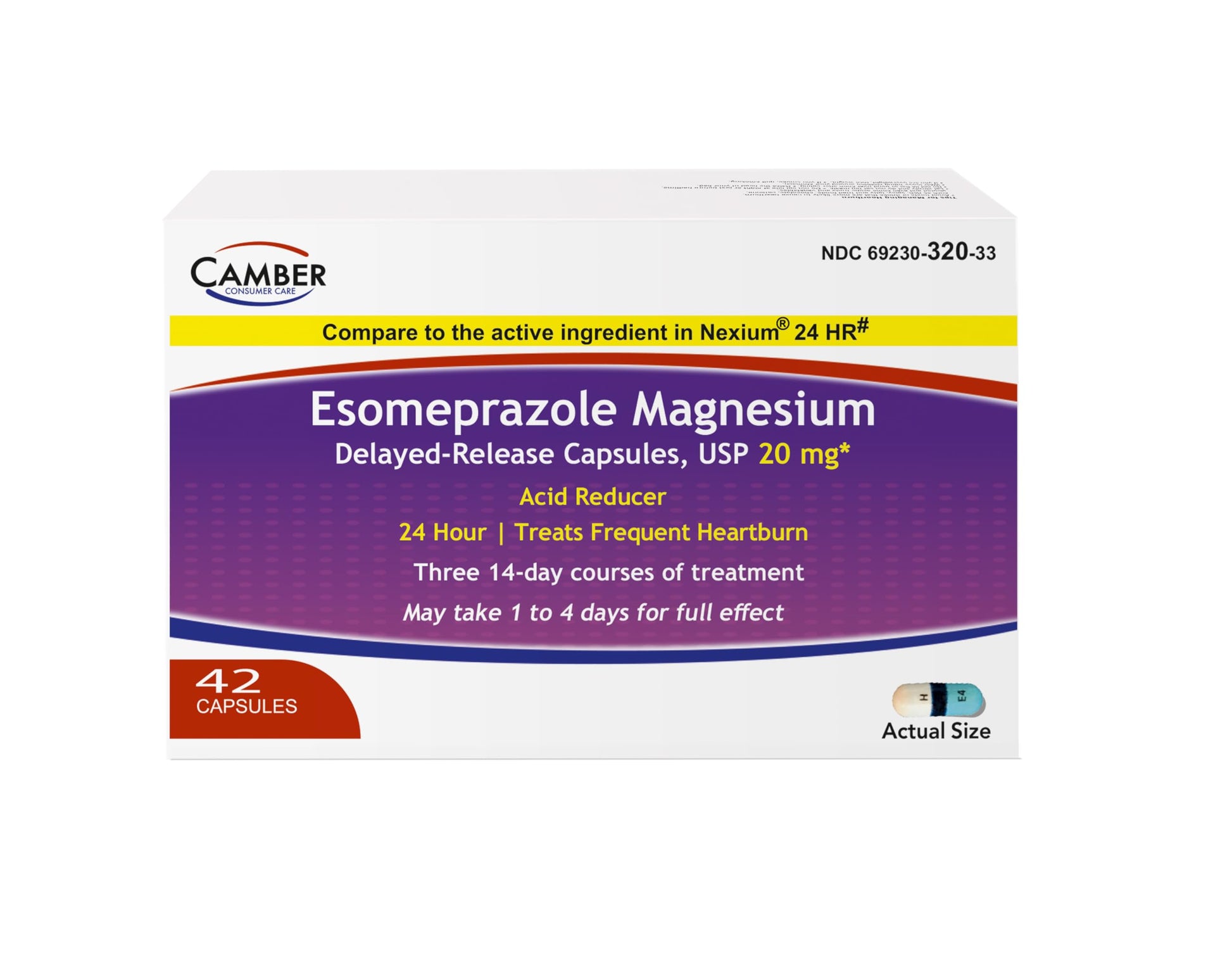 Camber Esomeprazole Magnesium USP 20mg, Delayed Release Capsules, Treats Frequent Heartburn (42 Count) CAMBER PHARMACEUTICALS, INC buy australia supplements