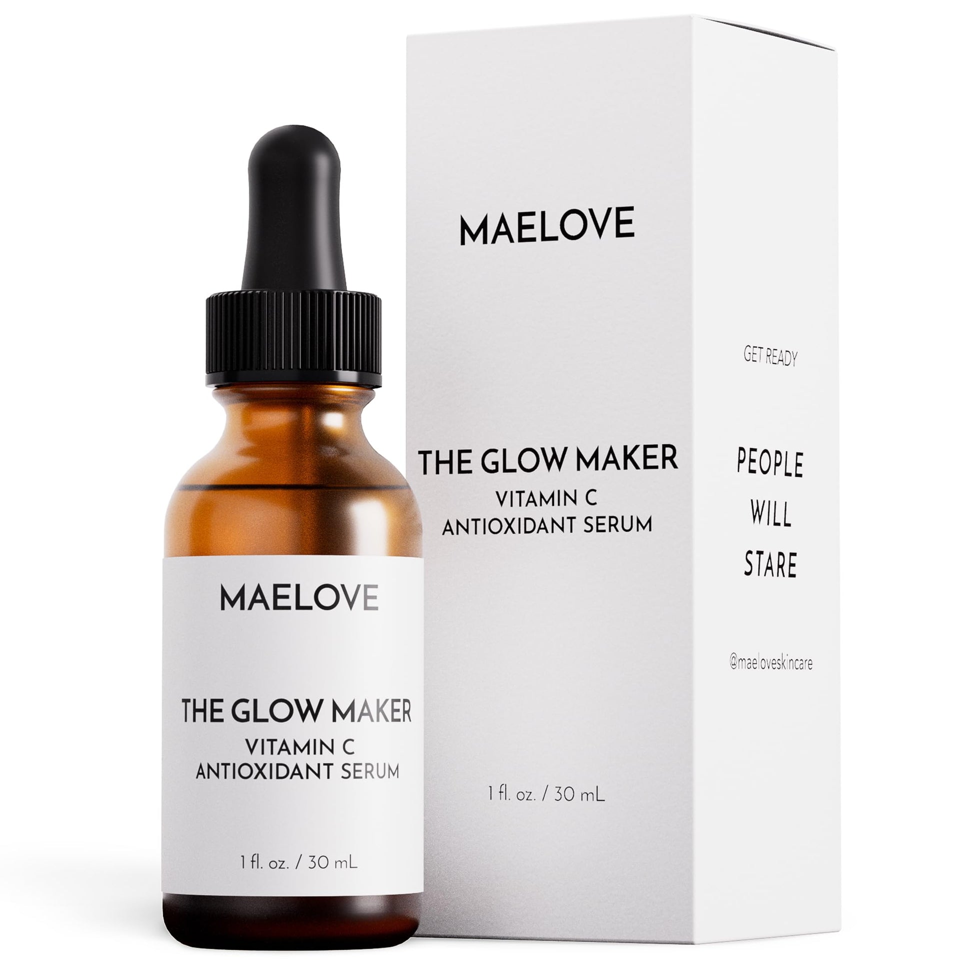 MAELOVE Glow Maker Vitamin C Serum with Vitamin E, Ferulic Acid & Hyaluronic Acid, Award-Winning Brightening and Hydrating Facial Serum, Unscented, 1.0 fl oz MAELOVE buy australia supplements