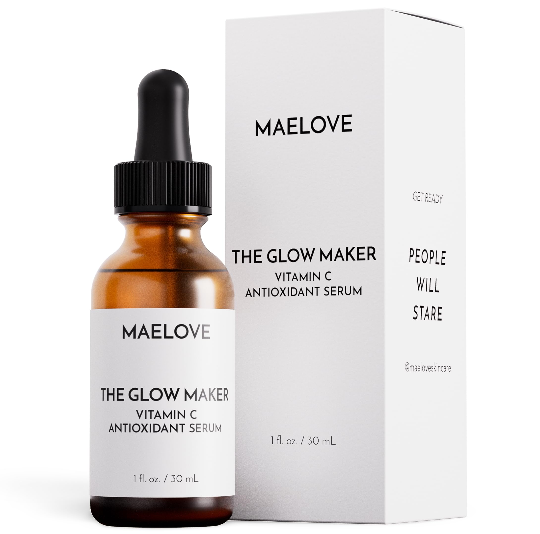 MAELOVE Glow Maker Vitamin C Serum with Vitamin E, Ferulic Acid & Hyaluronic Acid, Award-Winning Brightening and Hydrating Facial Serum, Unscented, 1.0 fl oz MAELOVE buy australia supplements