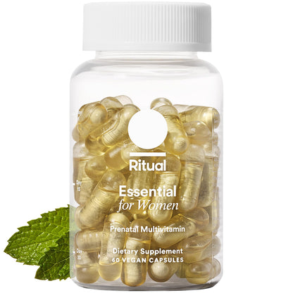Ritual Prenatal Multivitamin For Women - Key Essential Vitamins and Minerals To Support Mom and Baby During Pregnancy* - Folate, Choline, Omega-3 DHA, Iron - Vegan - Citrus - 60 Capsules - 30 Servings
