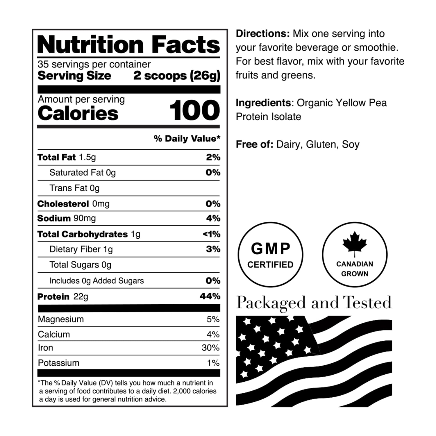 NorCal Organic - Premium Pea Protein Isolate - 100% Vegan and Organic - UNFLAVORED - 2 Pounds (Pack of 1) - 35 Servings NorCal Organic buy australia supplements