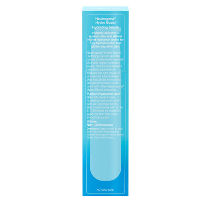 Neutrogena Hydro Boost Hydrating Hyaluronic Acid Face & Neck Serum, Fast-Absorbing Neutrogena