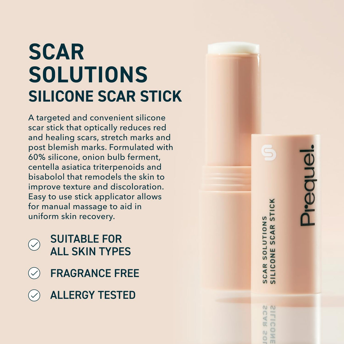 Prequel Skin - Scar Silicone Stick Solutions 60% - Thick Silicone for Scars Prequel