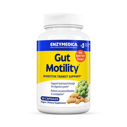 Enzymedica Gut Motility Supplement for Men & Women - Apple Cider Vinegar Capsules with Artichoke & Ginger Extract, Digestive Health Support for Adults Enzymedica