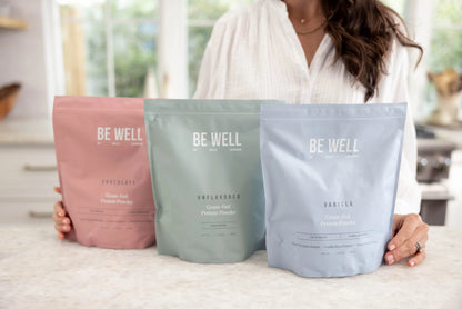 Be Well by Kelly Chocolate Grass-Fed Beef Protein Powder, 24G of Protein & 1G Net Carbs (3 Ingredients, 30 Servings) 9 Amino Acids + 3 BCAAs No Soy, No Dairy, Stevia-Free, No Sugar Added 1.87lb 849g Be Well by Kelly LeVeque