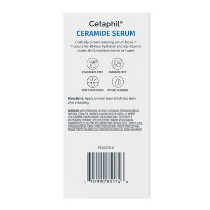 Cetaphil Ceramide Serum Skin Barrier Repair Sensitive Skin, 1oz Cetaphil