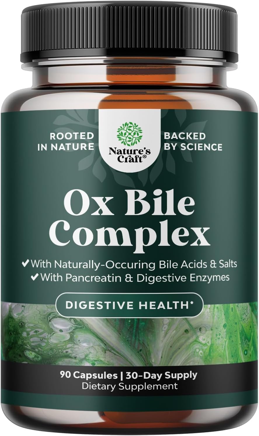 Digestive Enzymes with Ox Bile - Ox Bile Supplements for No Gallbladder with Trypsin, Papain & Bromelain Enzyme for Pancrease Cleanse & Detox - Pancreatin Digestion Enzymes for Women & Men - 90 Ct Gsupps Australia