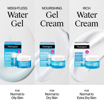 Neutrogena Hydro Boost Water Gel, Hyaluronic Acid Facial Moisturizer for Normal to Oily Skin, Hydrating Face Moisturizer, Neutrogena