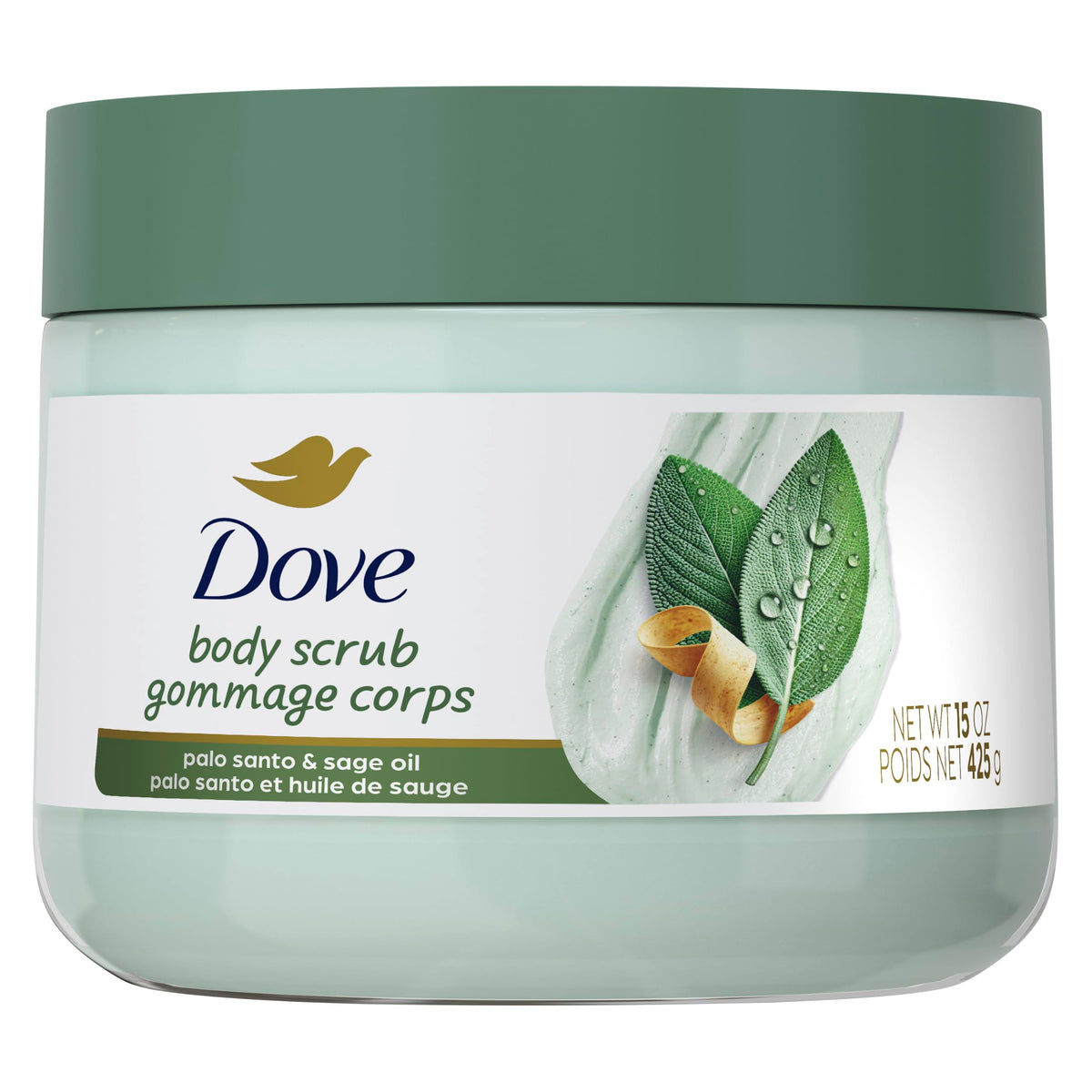 Dove Limited Edition Body Scrub Palo Santo & Sage Oil For Exfoliated 15 OZ Dove