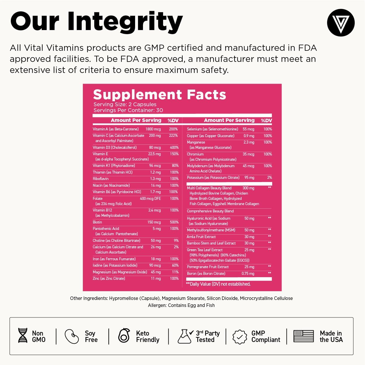 Vital Vitamins Multi Collagen Peptides Powder + Women's Multivitamin Complex Gsupps Australia