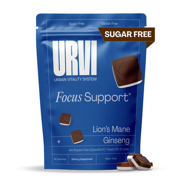 URVI 1500mg Lion's Mane Gummies with Ginseng, Folate 5-MTHF, B12 & Iodine – Focus Nootropic Brain Supplement Boosts Memory, Focus & Energy – Sugar-Free – Cola Flavor – 60 Count URVI buy australia supplements