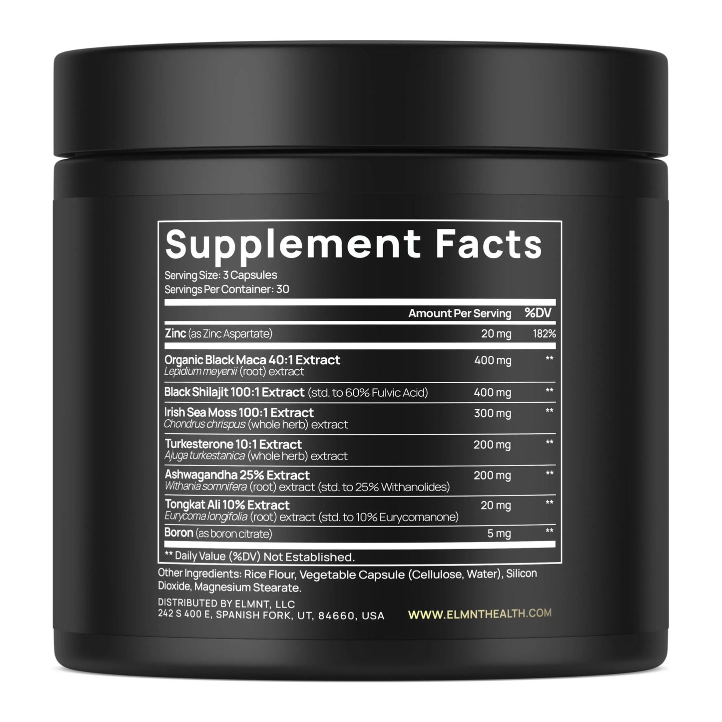 ULTRA MALE® Premium for Men w. 100:1 Shilajit, 40:1 Black Maca, Ashwagandha 25%, Tongkat Ali 10% - Clinical Strength Male Enhancing Supplement for Men Health Libido+ TERRA ELMNT