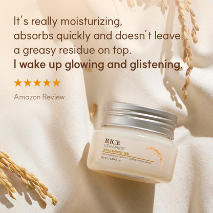 THE FACE SHOP Rice Ceramide Moisturizing Cream, Lightweight, 1.69 fl. oz. The Face Shop
