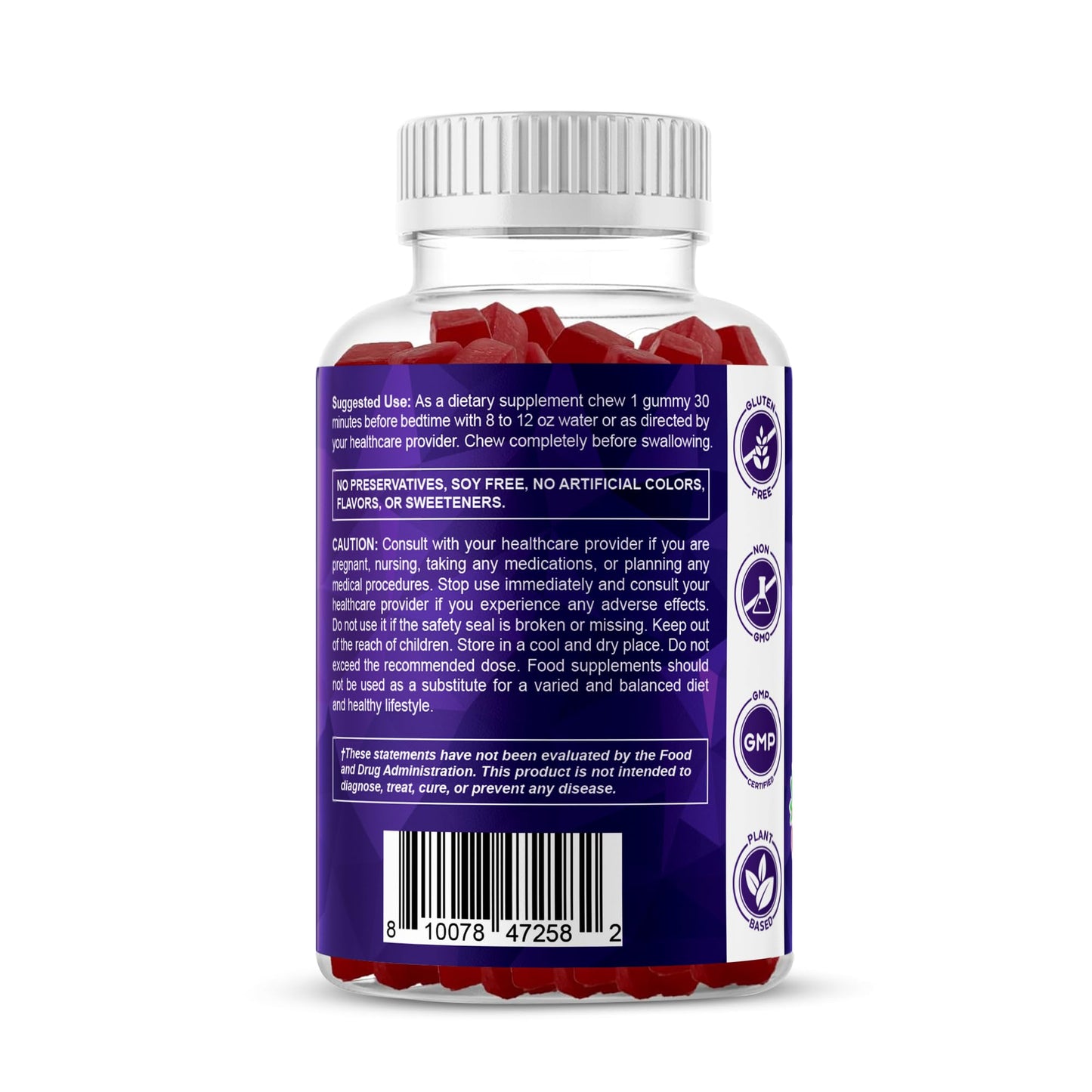 Vitamatic Sugar Free Melatonin 30mg per Gummy - 60 Servings - 60 Vegetarian Gummies - Non-Habit Forming Supplement (60 Count (Pack of 1)) Vitamatic