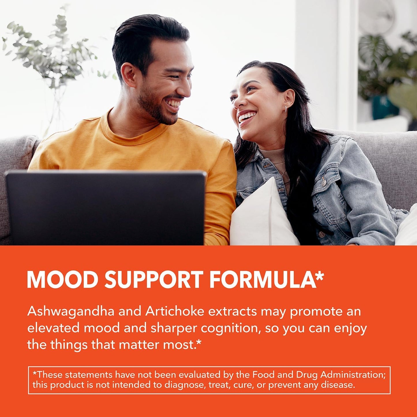 Ashwagandha 1000mg Per Serving with Artichoke Extract, 45 Servings | Ashwagandha Capsules for Stress, Mood and Energy Support, Adaptogenic Herbal Support for Adults, Vegan, Non-GMO, 90 Count Gsupps Australia