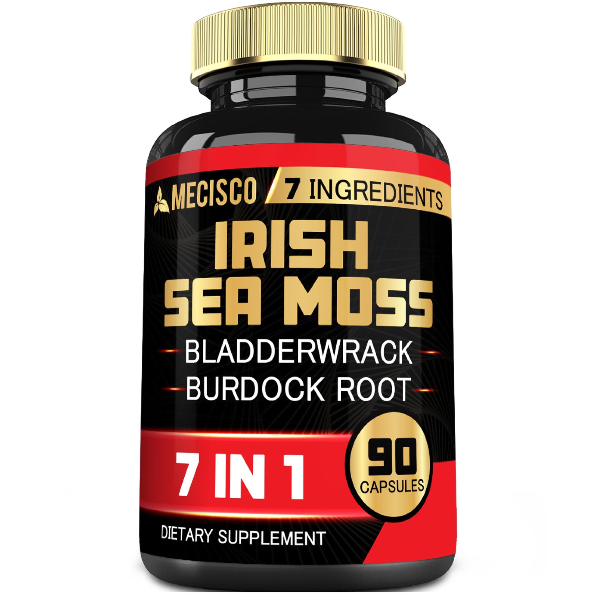 7in1 Irish Sea Moss Capsules 6750 Mg with Organic Bladderwrack & Burdock Root, Turmeric, Apple Cider Vinegar - Raw Seamos Pills for Hair, Skin, Thyroid Healths - 90 Caps for 3-Month Supply Mecisco buy australia supplements