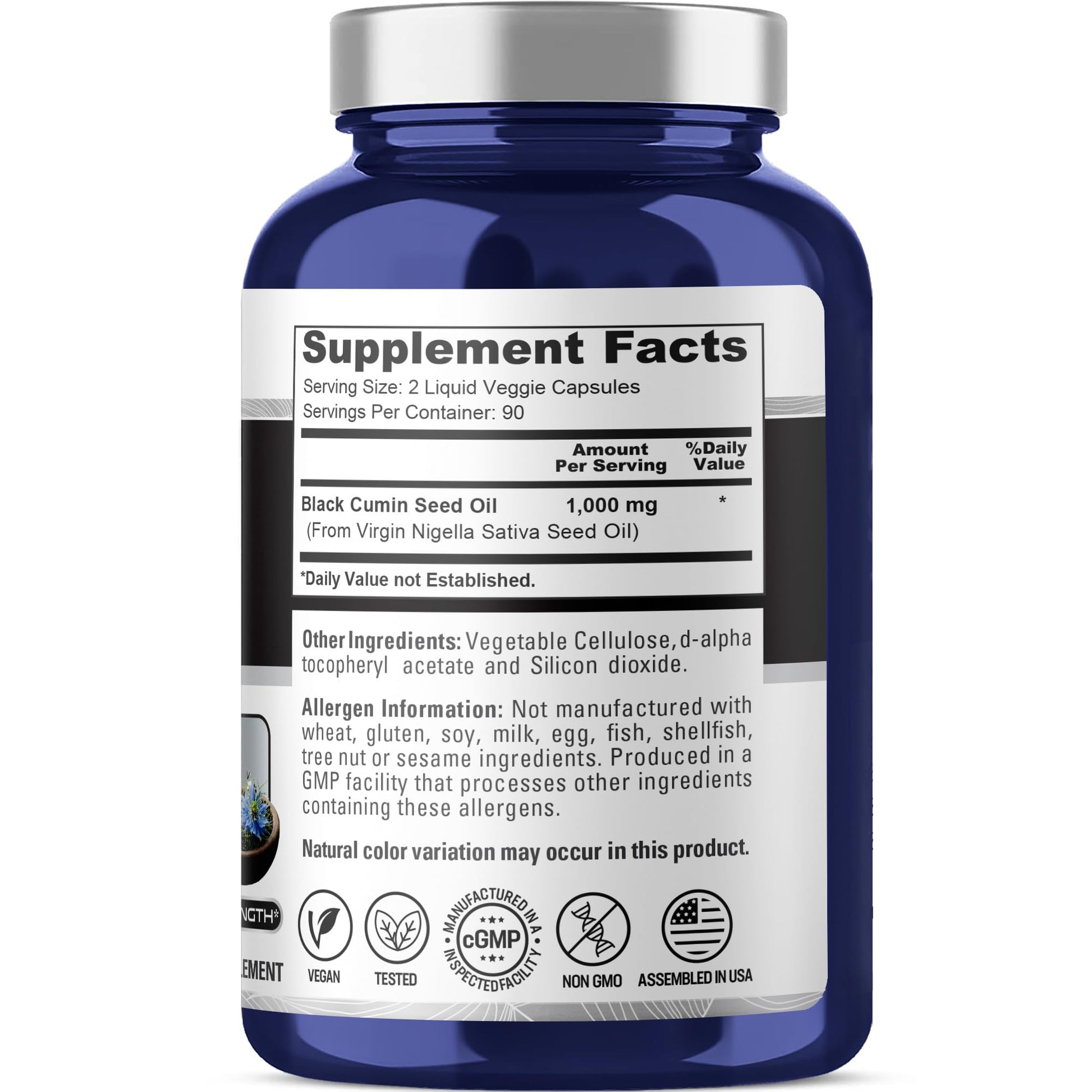 NusaPure Black Seed Oil 1,000 mg per Serving 180 Softgel Capsules (Non-GMO, Vegetarian & Vegan) Cold-Pressed Virgin Nigella Sativa. Hexane Free NusaPure buy australia supplements