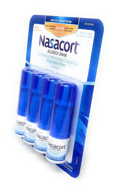 Nasacort Allergy 24 Hour, 0.57 Fluid Ounce, ApMpGI 4 Pack (120 Sprays/Pack) Gsupps Australia