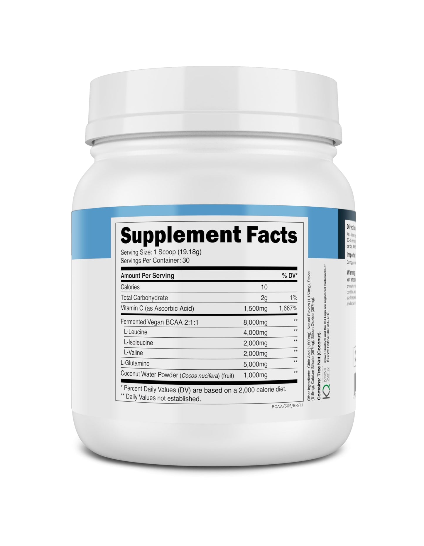 Transparent Labs BCAA Glutamine - 8000 mg of BCAA Powder Per Serving with L Glutamine for Post Workout Recovery, Muscle Growth, & Increased Endurance - 30 Servings, Strawberry Lemonade