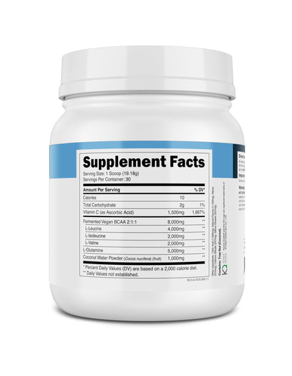 Transparent Labs BCAA Glutamine - 8000 mg of BCAA Powder Per Serving with L Glutamine for Post Workout Recovery, Muscle Growth, & Increased Endurance - 30 Servings, Strawberry Lemonade