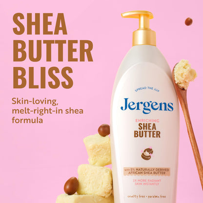 Jergens Shea Butter Body Lotion, Deep Moisturizer for Dry Skin, 26.5 fl oz Jergens