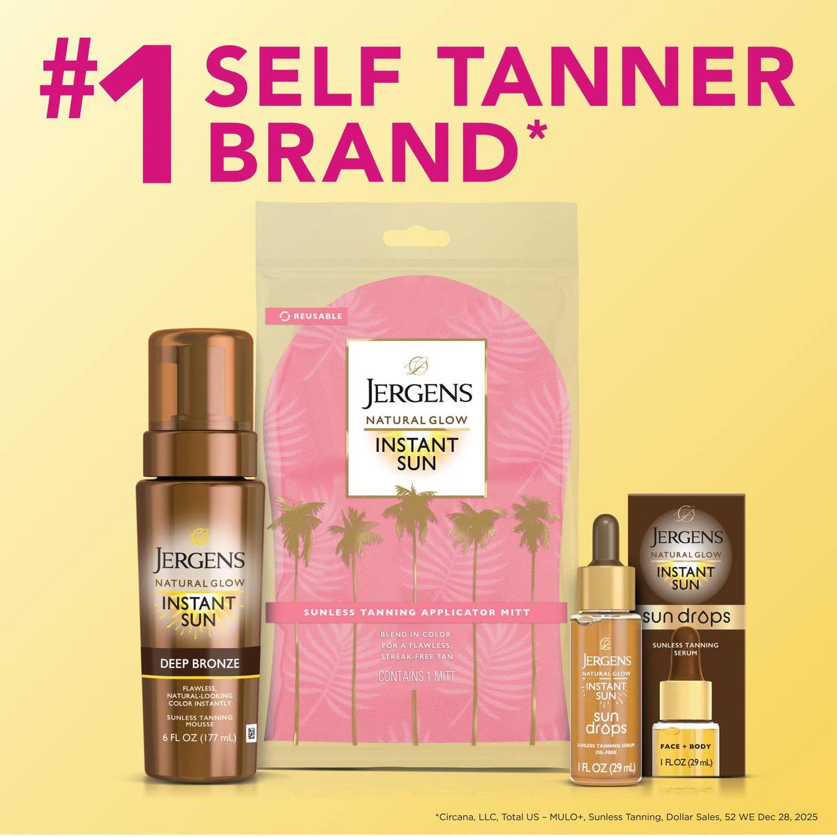 Jergens Natural Glow Tanning Drops, Sunless Self Tanner, Oil Free, 1 fl oz Jergens