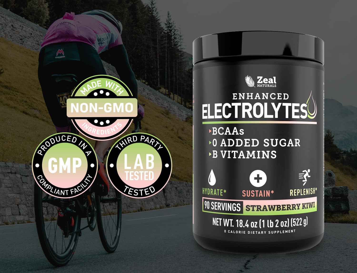 Zeal Electrolyte Powder - 90 Servings | Keto Electrolytes Powder | Zero Sugar, BCAAs, B-Vitamins | Potassium, Zinc, Magnesium Zeal Naturals buy australia supplements