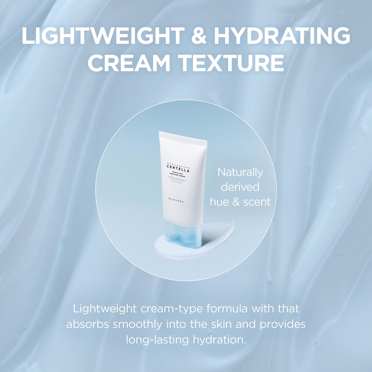 SKIN1004 Hyalu-Cica Moisture Cream, Face Moisturizer with Hyaluronic Acid, Centella Cream for Deep Hydration, Lightweight Nourishing SKIN1004