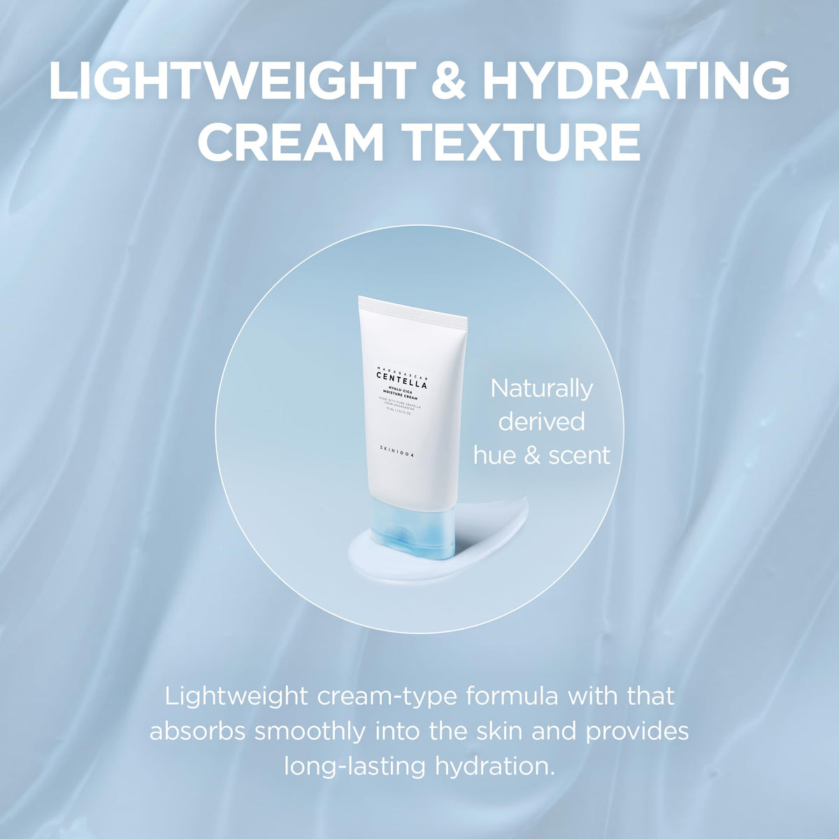 SKIN1004 Hyalu-Cica Moisture Cream, Face Moisturizer with Hyaluronic Acid, Centella Cream for Deep Hydration, Lightweight Nourishing Gel Moisturizer for Face, Korean Skin Care, 2.53 fl oz / 75ml SKIN1004