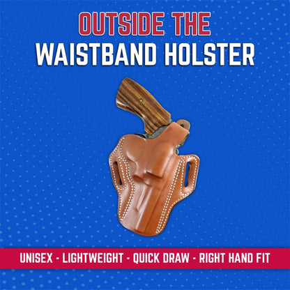 DeSantis Thumb Break Scabbard - OWB Gun Holster for Men and Women, Leather Belt Slide Holster for Pistols, Exact Molding, Secure and Highly Concealable OWB Carry Gsupps Australia