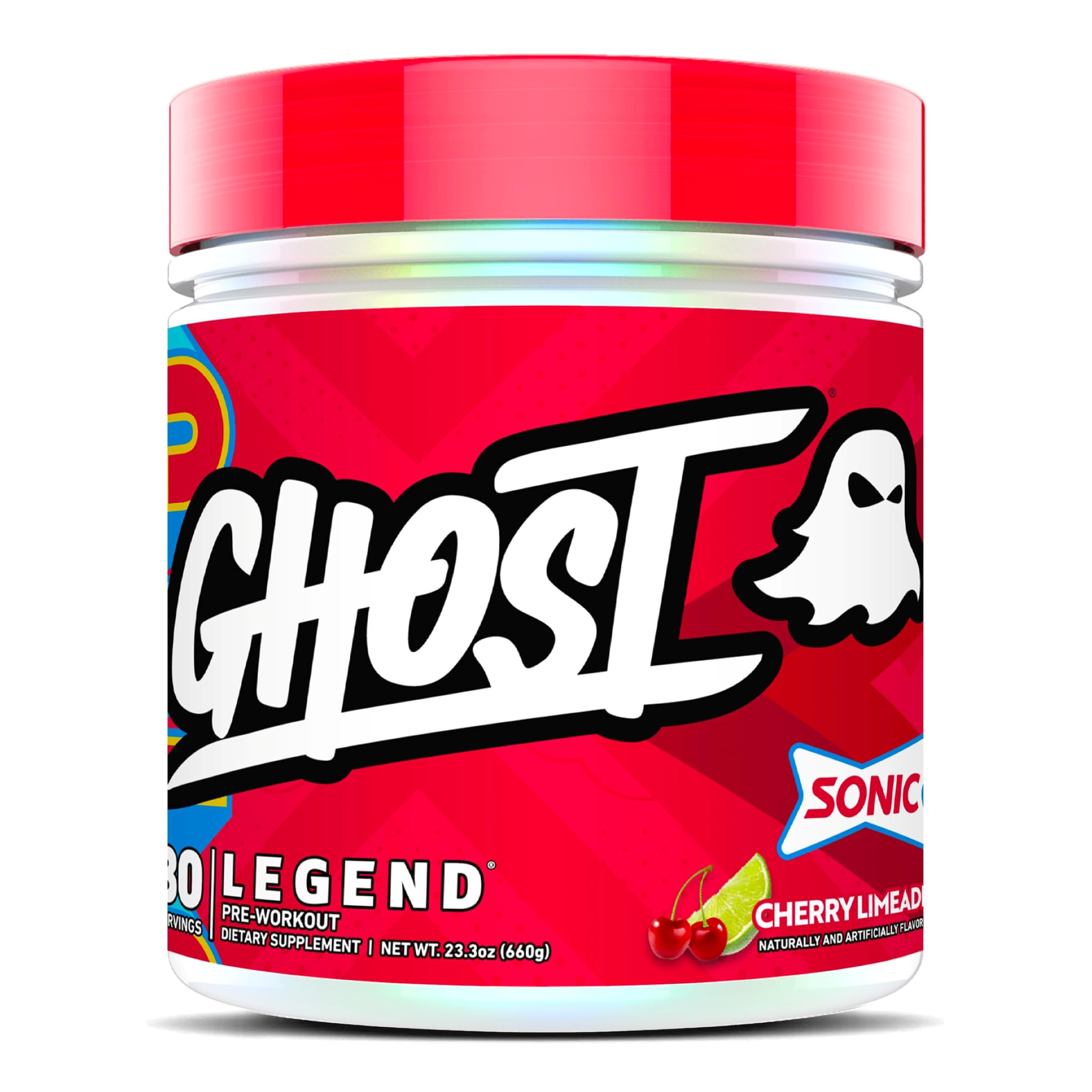 GHOST Legend Pre Workout Powder, Sonic Cherry Limeade - 30 Servings – Pre-Workout for Men & Women with Choline, L-Citrulline, GHOST buy australia supplements