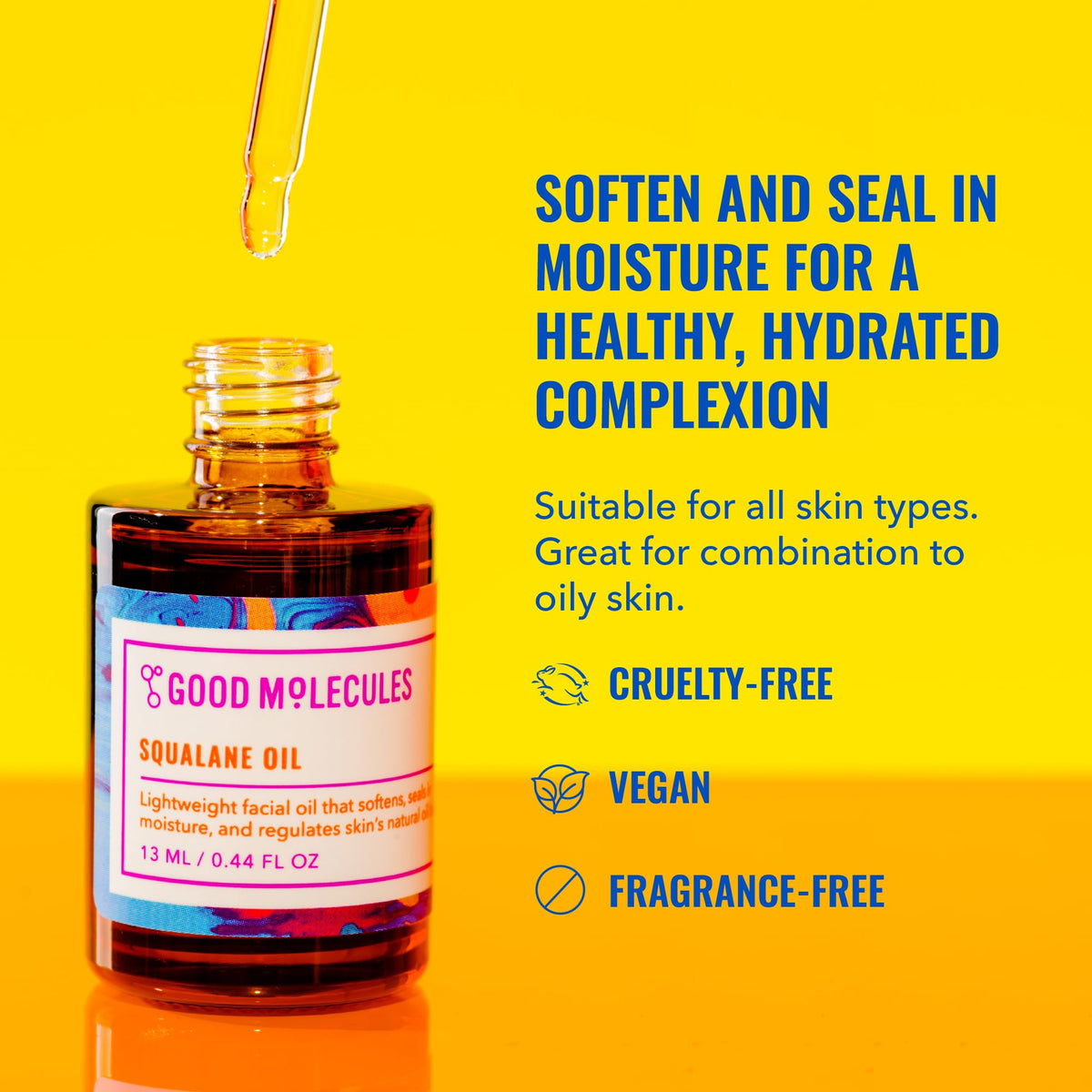 Good Molecules Squalane Oil for Face, Lightweight Facial Oil, 13 ml Good Molecules