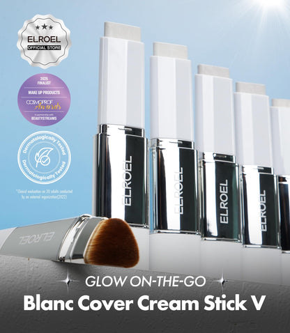 ELROEL Blanc Cover Cream Stick V White - Korean Foundation (#202 Natural) ELROEL