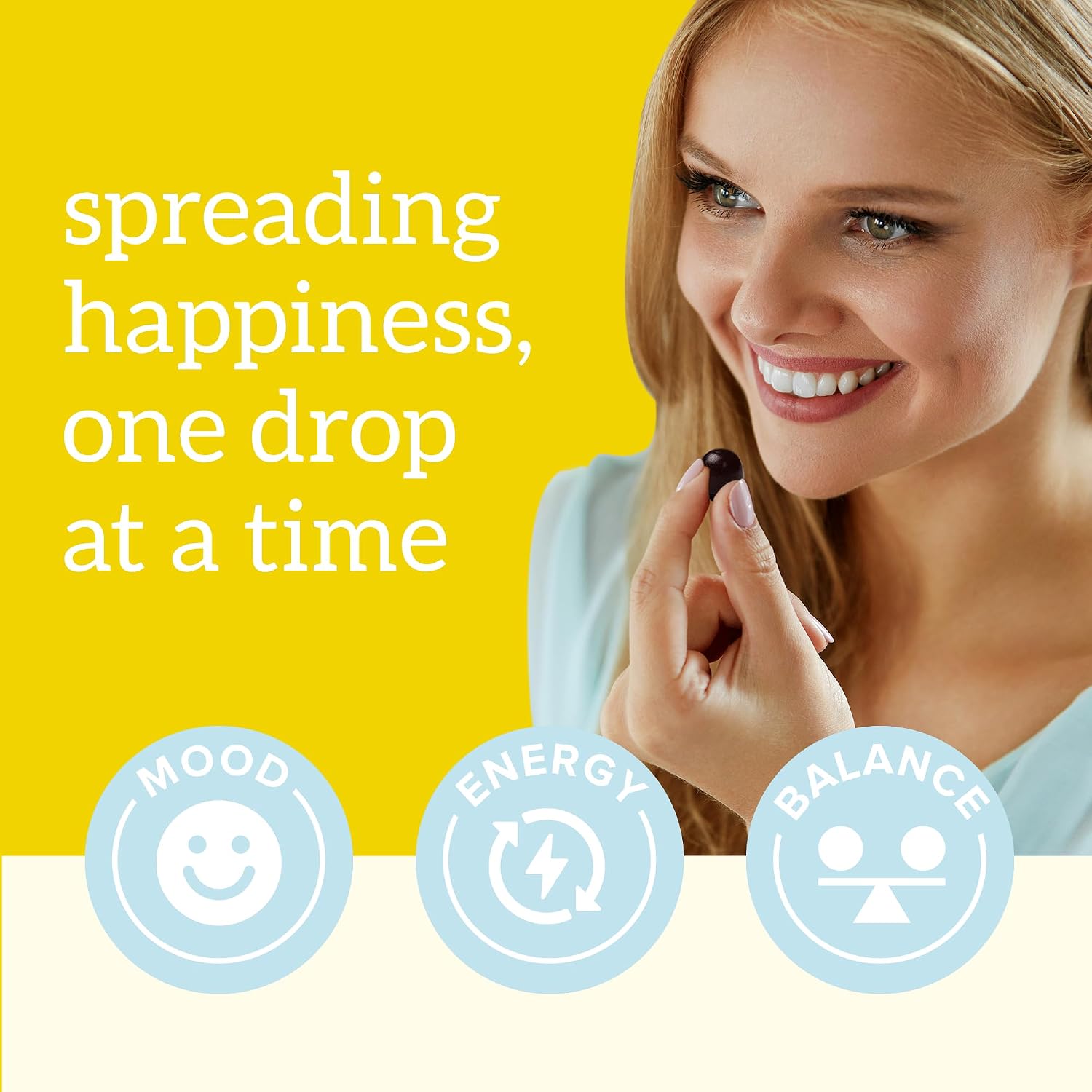 Organifi Happy Drops - Daily Superfood Happy Gummies for Adults - Mood Support Supplement for Balance, Bliss, Energy and Taking the Edge Off - Sweet Lemon Flavor - 60 Gummies Gsupps Australia