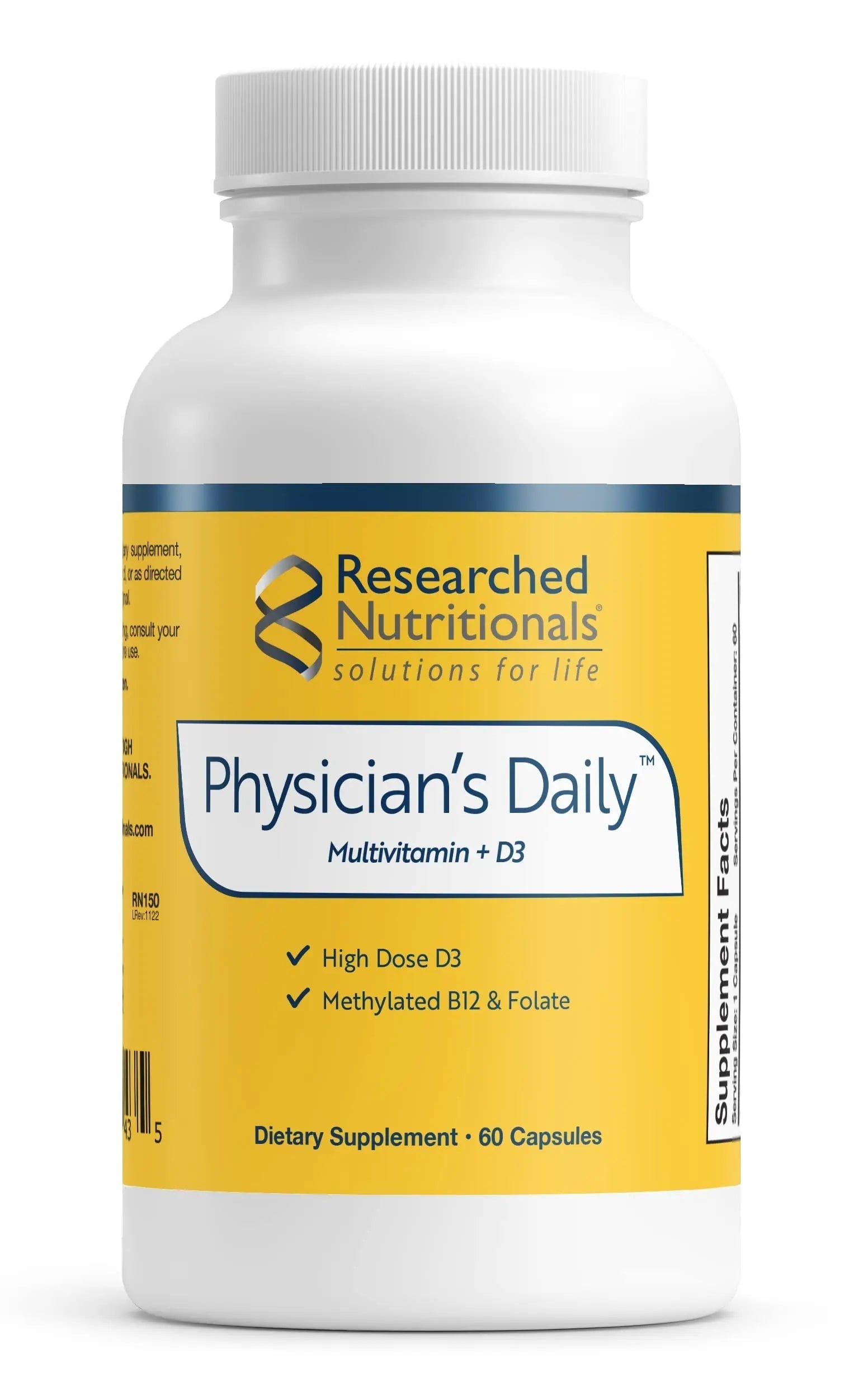 Researched Nutritionals Physician's Daily + D3 Supplement - Daily Multivitamin for Men and Women with Vitamin D3 2000iu Researched Nutritionals buy australia supplements