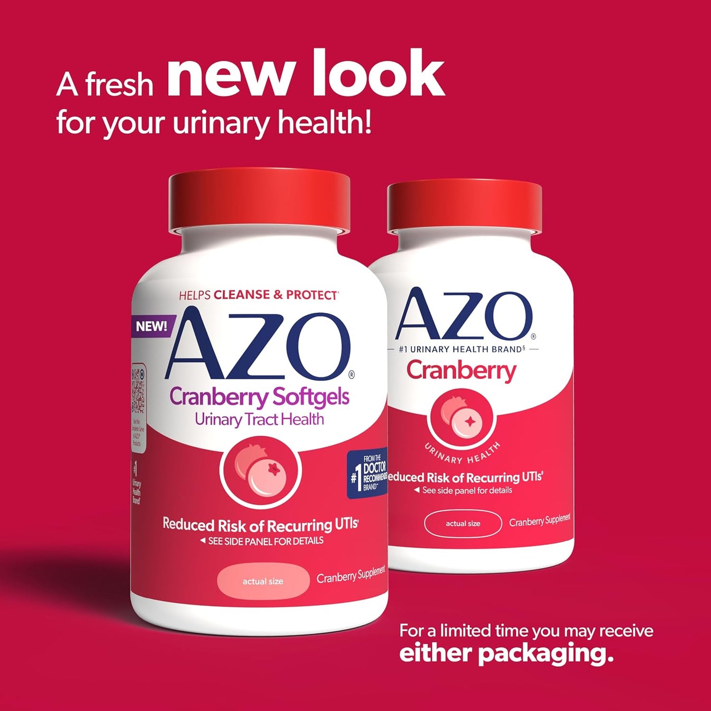 AZO Cranberry Supplement, Made with Concentrated Whole Fruit Cranberry Powder to Help Cleanse and Protect the Urinary Tract*, Sugar Free Cranberry Pills, Non-GMO, 100 Softgels Gsupps Australia