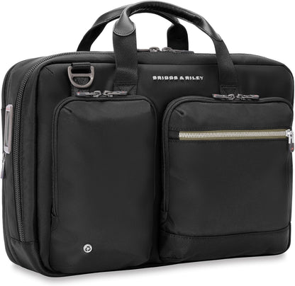 Briggs & Riley Medium Expandable Briefcase - Laptop Bag for Work & Travel, Briefs for Men & Women, Includes Shoulder Strap, Self-Repairing Zippers, Fits up to 15" Computer - HTA Collection, Black Gsupps Australia