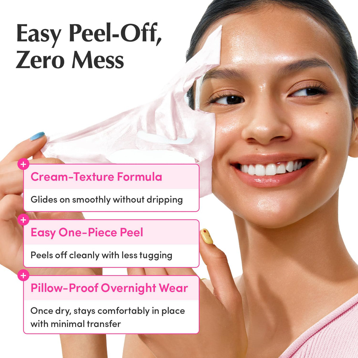 EQQUALBERRY NAD+ Peptide Boosting Night Wrapping Mask | Easy Peel Off Overnight Facial Mask for Face, Neck Lifting & Firming | Glowing Glass Skin | Korean Skin Care, 2.53 fl.oz EQQUALBERRY
