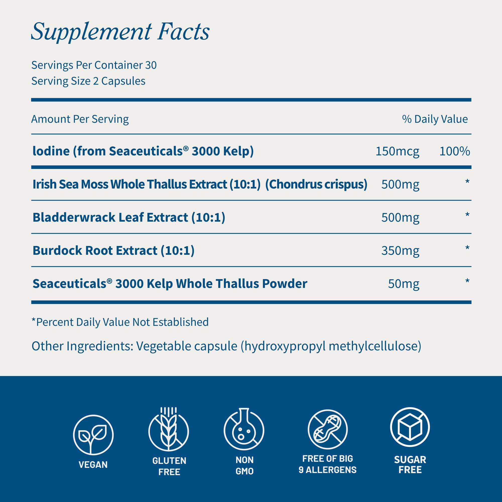 Snap Supplements Irish Sea Moss with Bladderwrack, Burdock Root & Iodine – Natural Sea Moss Supplement to Support Gut Health, Energy & Healthy-Looking Skin, 60 Vegan Capsules (1 Month Supply) Snap Supplements buy australia supplements