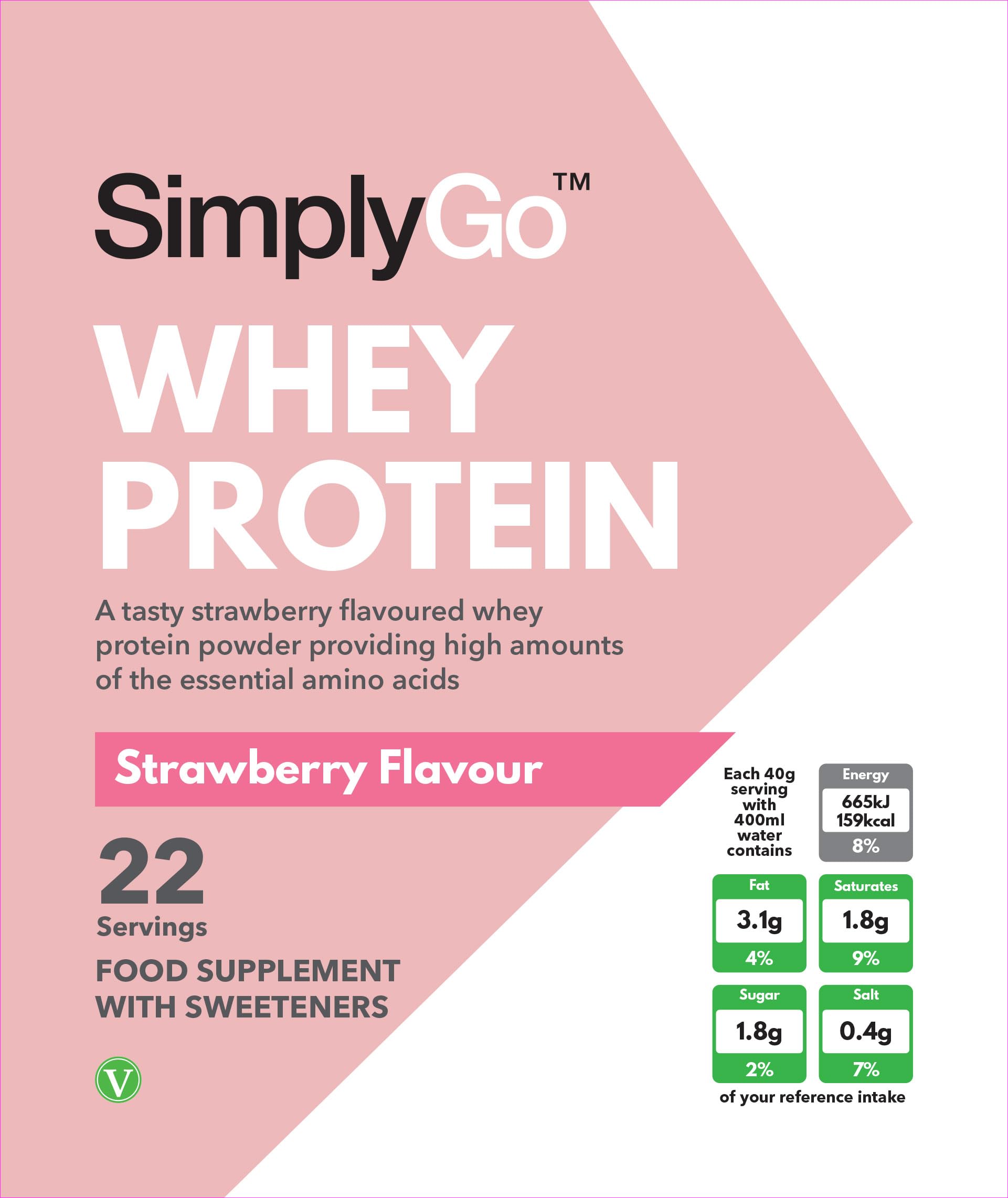 SimplyGo Whey Protein Powder | 900g | Simply Add 30g to Water, Juice or Shakes Simply Supplements buy australia supplements