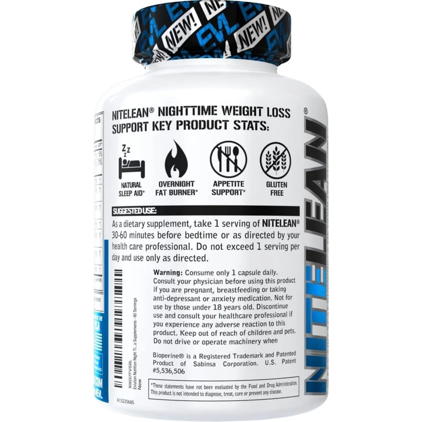 Night Time Fat Burner for Weight Loss Support - Belly Fat Burner for Men & Women with Green Tea and White Kidney Bean Extract - Nighttime Metabolism Booster & Sleep Optimizer to Help Stubborn Fat Loss Evlution