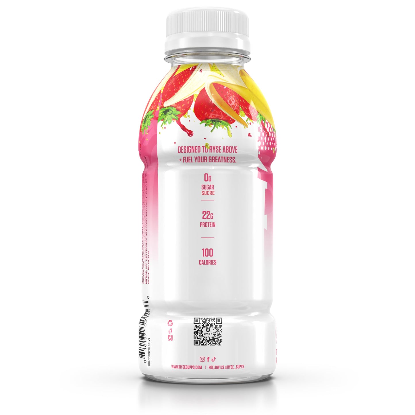 RYSE Clear Protein Drink - Variety Pack - 100 Calories, 22g Whey Isolate Protein Shake, Sugar-Free, 0g Fat & Lactose-Free - Refreshing Ready-to-Drink Beverage - 16.9 fl oz Bottles (12-Pack)