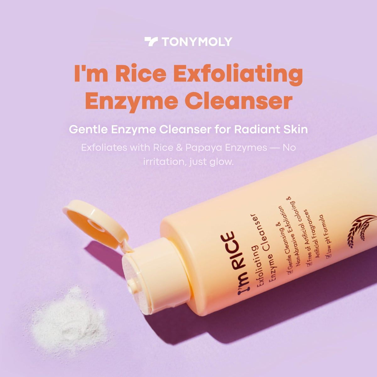 TONYMOLY I'm Rice Enzyme Cleanser - Rice Powder and Papaya Face Polish, 50g TONYMOLY