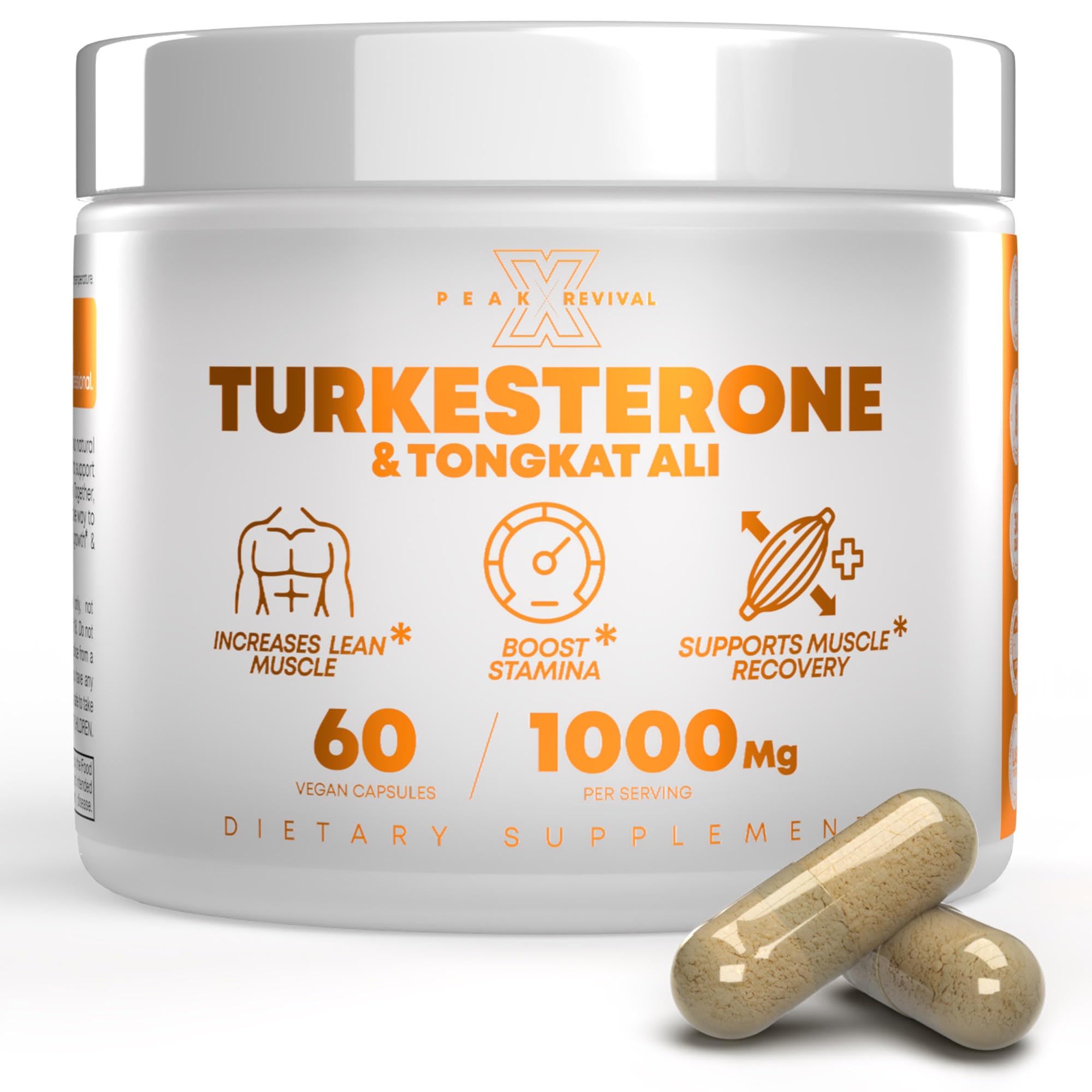 Peak Revival-X Turkesterone & Tongkat Ali 1000mg Supplement - 500mg Ajuga Turkestanica Per Serving Increase Stamina, Lean Muscle Growth & Recovery - Made in The USA (60 Capsules) Peak Revival-X buy australia supplements