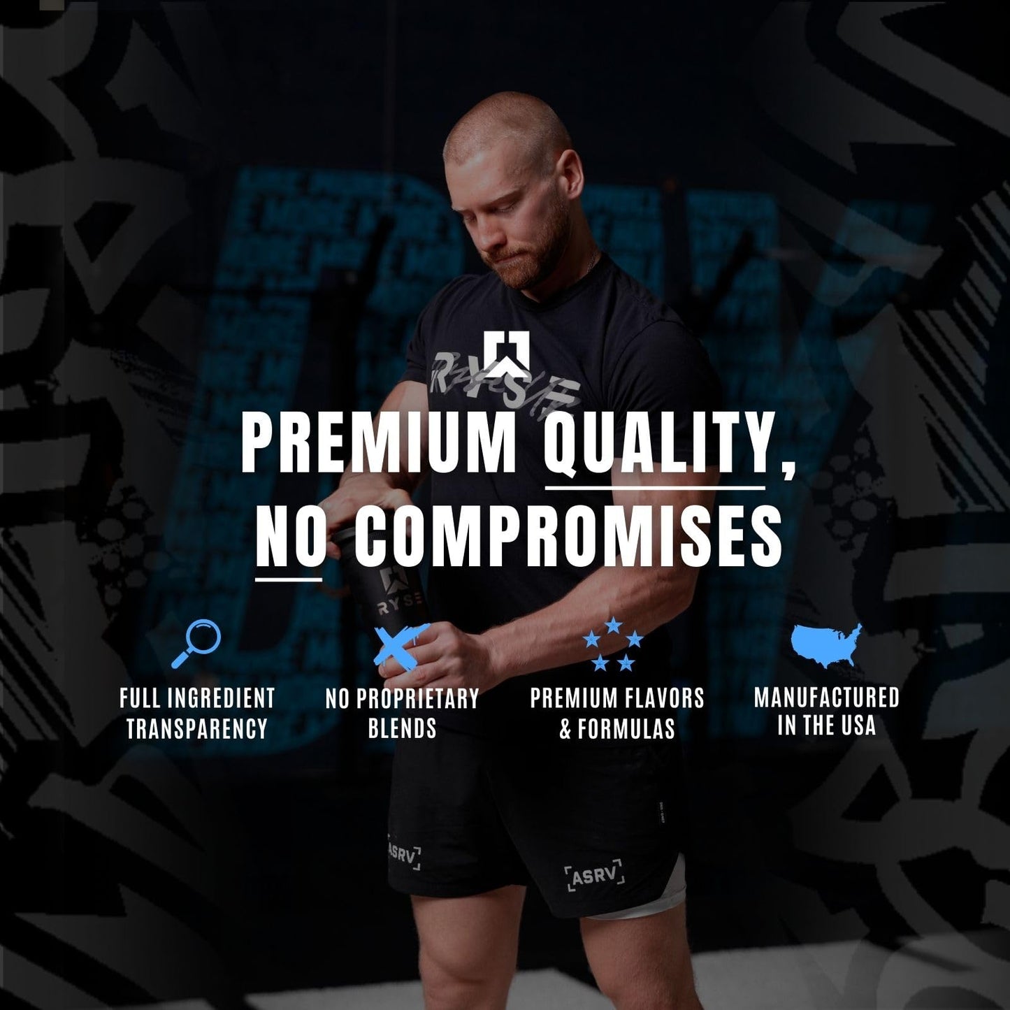 RYSE Project Blackout Pump Cap Max - Pre Workout Nitric Oxide Booster Supplement for Men with Betaine Nitrates & Citrulline Peptides for Maximum Muscle Pumps and Blood Flow - 30 Servings (120 Count)