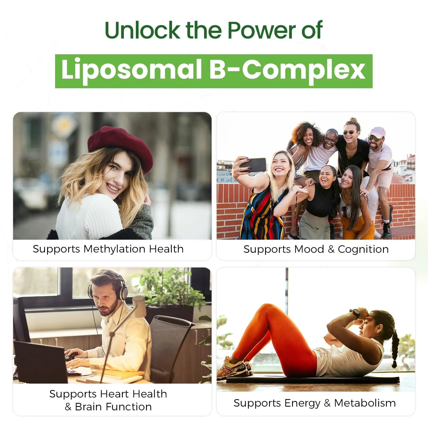 Liposomal B Complex for High Absorption Methylated B12,L-Methyfolate(5-MTHF ),Full Active B Vitamins with Choline Inositol-Energy, Metabolism,Brain & Heart Support Franguly