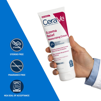 CeraVe Eczema Relief Moisturizing Cream, Shea Butter Dry Skin Lotion, 8oz CeraVe