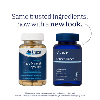 Trace Minerals ConcenTrace Trace Mineral Capsules - ConcenTrace Capsules for Overall Health - Bone Strength, Muscle Recovery & Energy Support Trace Minerals