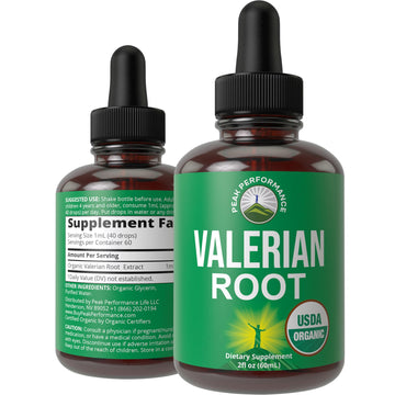 USDA Organic Valerian Root Liquid Drops Supplement. Vegan Extract Tincture for Relaxation, Sleep, Calm. Great Alternative to Valerian Capsules. Zero Sugar, Gluten Free Supplements for Women and Men Peak Performance buy australia supplements