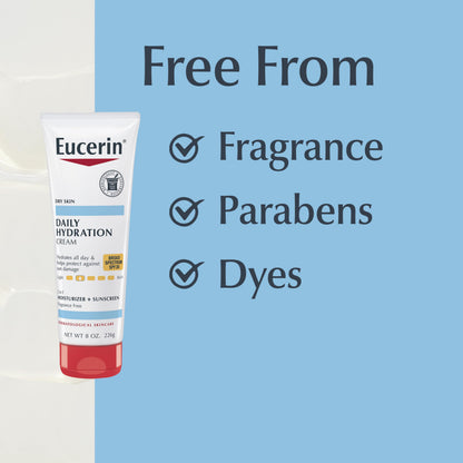 Eucerin Daily Hydration Cream, Broad Spectrum SPF 30, 8 OZ Eucerin